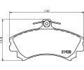 HELLA PAGID Sada brzdovch destiek HPG 8DB 355 016-681, 8DB 355 016-681