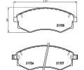 HELLA PAGID Sada brzdovch destiek HPG 8DB 355 016-691, 8DB 355 016-691