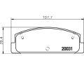 HELLA PAGID Sada brzdovch destiek HPG 8DB 355 016-761, 8DB 355 016-761
