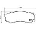 HELLA PAGID Sada brzdovch destiek HPG 8DB 355 016-831, 8DB 355 016-831