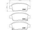HELLA PAGID Sada brzdovch destiek HPG 8DB 355 017-071, 8DB 355 017-071