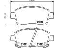 HELLA PAGID Sada brzdovch destiek HPG 8DB 355 017-081, 8DB 355 017-081