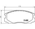 HELLA PAGID Sada brzdovch destiek HPG 8DB 355 017-161, 8DB 355 017-161