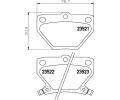 HELLA PAGID Sada brzdovch destiek HPG 8DB 355 017-221, 8DB 355 017-221