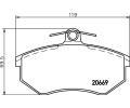 HELLA PAGID Sada brzdovch destiek HPG 8DB 355 017-701, 8DB 355 017-701
