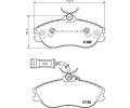 HELLA PAGID Sada brzdovch destiek HPG 8DB 355 017-911, 8DB 355 017-911