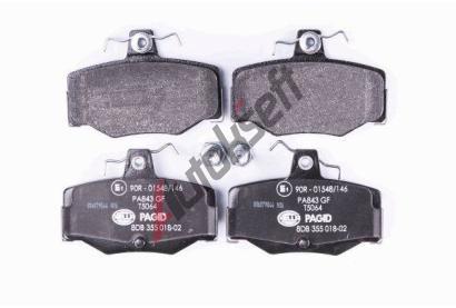 HELLA PAGID Sada brzdovch destiek HPG 8DB 355 018-021, 8DB 355 018-021
