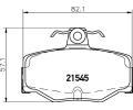 HELLA PAGID Sada brzdovch destiek HPG 8DB 355 018-021, 8DB 355 018-021