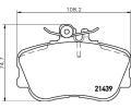 HELLA PAGID Sada brzdovch destiek HPG 8DB 355 018-041, 8DB 355 018-041