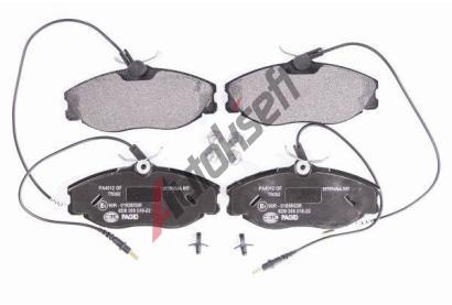 HELLA PAGID Sada brzdovch destiek HPG 8DB 355 018-221, 8DB 355 018-221