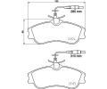 HELLA PAGID Sada brzdovch destiek HPG 8DB 355 018-261, 8DB 355 018-261