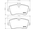 HELLA PAGID Sada brzdovch destiek HPG 8DB 355 018-351, 8DB 355 018-351