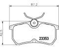 HELLA PAGID Sada brzdovch destiek HPG 8DB 355 018-411, 8DB 355 018-411