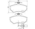 HELLA PAGID Sada brzdovch destiek HPG 8DB 355 018-451, 8DB 355 018-451