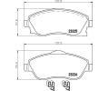 HELLA PAGID Sada brzdovch destiek HPG 8DB 355 018-511, 8DB 355 018-511