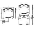 HELLA PAGID Sada brzdovch destiek HPG 8DB 355 018-521, 8DB 355 018-521