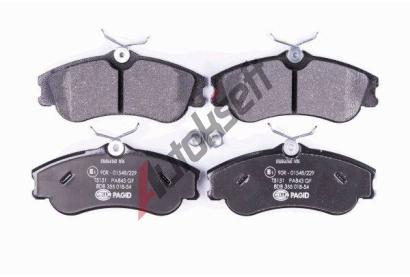 HELLA PAGID Sada brzdovch destiek HPG 8DB 355 018-541, 8DB 355 018-541