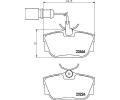 HELLA PAGID Sada brzdovch destiek HPG 8DB 355 018-571, 8DB 355 018-571