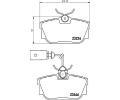 HELLA PAGID Sada brzdovch destiek HPG 8DB 355 018-591, 8DB 355 018-591