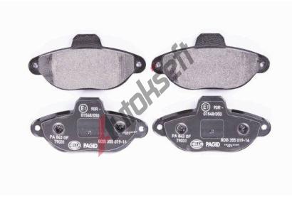 HELLA PAGID Sada brzdovch destiek HPG 8DB 355 019-161, 8DB 355 019-161