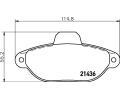 HELLA PAGID Sada brzdovch destiek HPG 8DB 355 019-161, 8DB 355 019-161