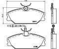HELLA PAGID Sada brzdovch destiek HPG 8DB 355 019-181, 8DB 355 019-181