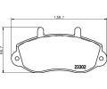 HELLA PAGID Sada brzdovch destiek HPG 8DB 355 019-321, 8DB 355 019-321