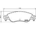 HELLA PAGID Sada brzdovch destiek HPG 8DB 355 019-431, 8DB 355 019-431
