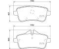 HELLA PAGID Sada brzdovch destiek HPG 8DB 355 019-841, 8DB 355 019-841