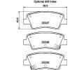 HELLA PAGID Sada brzdovch destiek HPG 8DB 355 019-981, 8DB 355 019-981