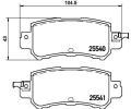 HELLA PAGID Sada brzdovch destiek HPG 8DB 355 020-151, 8DB 355 020-151