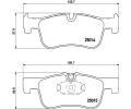 HELLA PAGID Sada brzdovch destiek HPG 8DB 355 020-201, 8DB 355 020-201