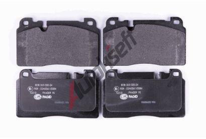 HELLA PAGID Sada brzdovch destiek HPG 8DB 355 020-241, 8DB 355 020-241