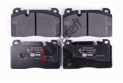 HELLA PAGID Sada brzdovch destiek HPG 8DB 355 020-251, 8DB 355 020-251