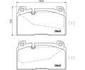 HELLA PAGID Sada brzdovch destiek HPG 8DB 355 020-251, 8DB 355 020-251