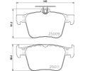 HELLA PAGID Sada brzdovch destiek HPG 8DB 355 020-261, 8DB 355 020-261