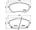 HELLA PAGID Sada brzdovch destiek HPG 8DB 355 020-281, 8DB 355 020-281