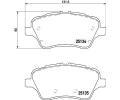 HELLA PAGID Sada brzdovch destiek HPG 8DB 355 020-621, 8DB 355 020-621