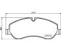 HELLA PAGID Sada brzdovch destiek HPG 8DB 355 020-691, 8DB 355 020-691