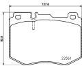 HELLA PAGID Sada brzdovch destiek HPG 8DB 355 021-671, 8DB 355 021-671