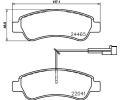 HELLA PAGID Sada brzdovch destiek HPG 8DB 355 021-901, 8DB 355 021-901