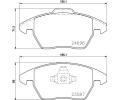HELLA PAGID Sada brzdovch destiek HPG 8DB 355 023-151, 8DB 355 023-151