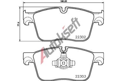 HELLA PAGID Sada brzdov�ch desti�ek HPG 8DB 355 024-661, 8DB 355 024-661