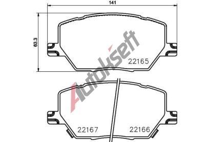 HELLA PAGID Sada brzdov�ch desti�ek HPG 8DB 355 024-711, 8DB 355 024-711