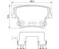 HELLA PAGID Sada brzdovch destiek HPG 8DB 355 025-051, 8DB 355 025-051