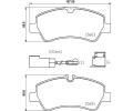 HELLA PAGID Sada brzdovch destiek HPG 8DB 355 025-161, 8DB 355 025-161