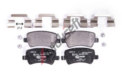 HELLA PAGID Sada brzdovch destiek HPG 8DB 355 025-401, 8DB 355 025-401