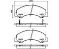 Sada brzdovch destiek HELLA PAGID ‐ HPG 8DB 355 025-801