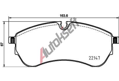 HELLA PAGID Sada brzdovch destiek HPG 8DB 355 032-921, 8DB 355 032-921