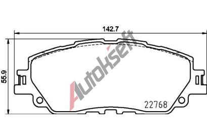 HELLA PAGID Sada brzdovch destiek HPG 8DB 355 036-511, 8DB 355 036-511
